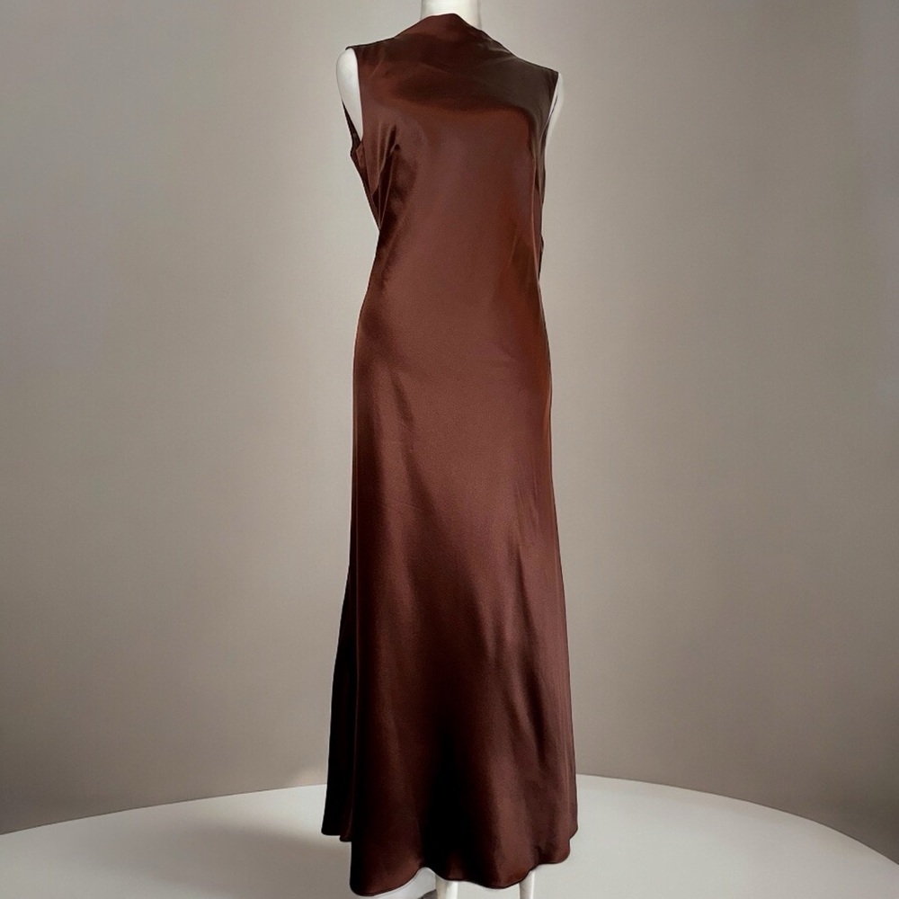 DANIELLE FRANKEL Charlie Crepe Satin Midi-Dress